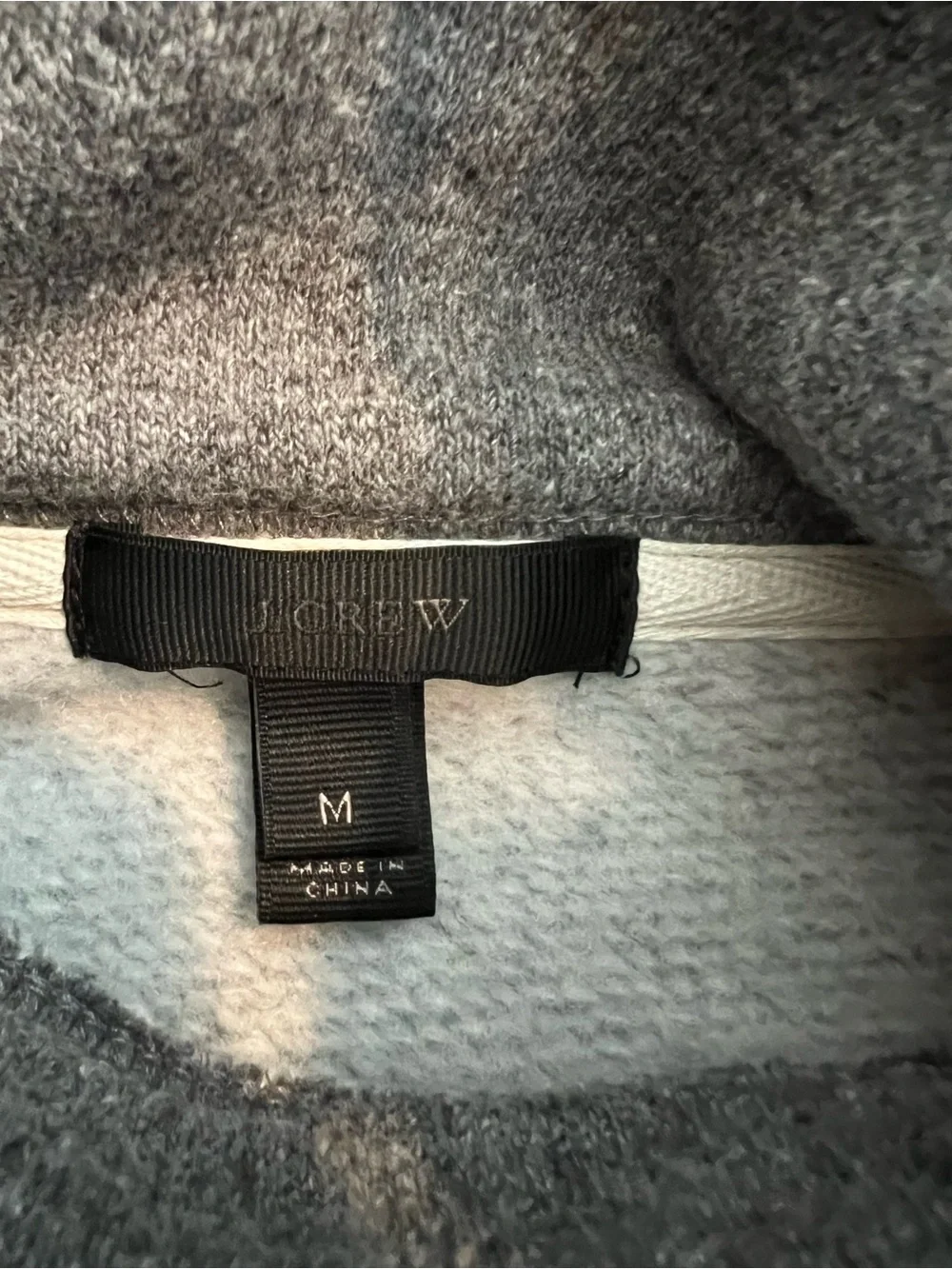 J.Crew Funnelneck Drawstring Pullover | Gray | Wool Blend | Size M | Like New